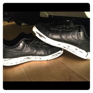 Pre owned Black and white marble bottom Nike’s